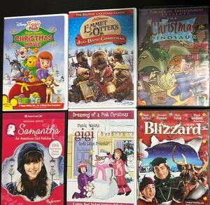 LOT 6x Kids Christmas DVDs￼ Disney Winnie Henson Dinosaur American Girl Blizzard